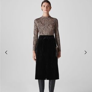 Whistles crushed velvet skirt